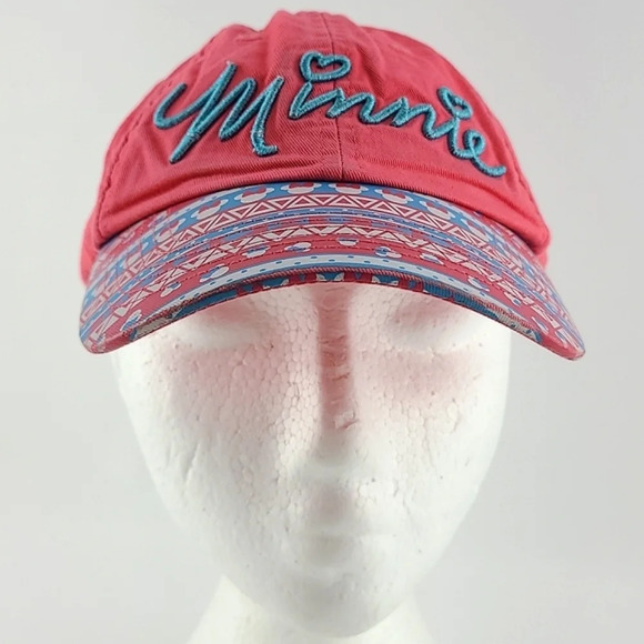 Disney Parks Authentic Pink Minnie  Mouse Baseball Cap Adjustable Youth Cotton - Picture 3 of 10